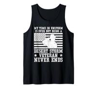 Mi Tiempo en Uniforme ha Terminado, Pero ser un Veterano de la tormenta del Desierto Camiseta sin Mangas