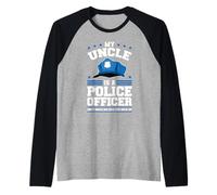 Mi Tío Es Un Oficial De Policía Camiseta Manga Raglan