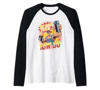 Mi Tipo de Sangre es 10W-30 Camiseta Manga Raglan