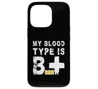 Mi tipo de sangre es B + | Funny Beer Positive Carcasa para iPhone 13 Pro