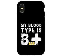 Mi tipo de sangre es B + | Funny Beer Positive Carcasa para iPhone X/XS