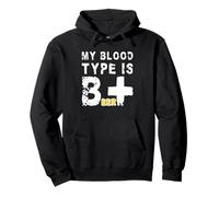 Mi tipo de sangre es B + | Funny Beer Positive Sudadera con Capucha