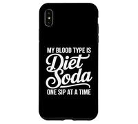 Mi Tipo de Sangre es Bebidas de Soda de Dieta sin azúcar Carcasa para iPhone XS MAX