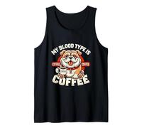 Mi Tipo de Sangre es café Bulldog Divertido Amante del café Camiseta sin Mangas