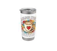 Mi tipo de sangre es café divertidos amantes del café Vaso térmico de acero inoxidable de doble pared