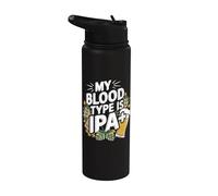 Mi tipo de sangre es IPA Plus Hops Ale Stainless Steel Insulated Water Bottle