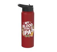 Mi tipo de sangre es IPA Plus Hops Ale Stainless Steel Insulated Water Bottle