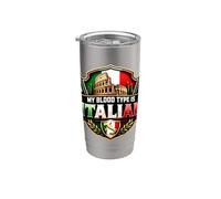 Mi tipo de sangre es italiano Italia Vaso térmico de acero inoxidable de doble pared