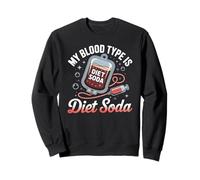 Mi tipo de sangre es la bebida carbonatada de soda dietética Sudadera