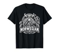 Mi Tipo de Sangre es Norwegian Viking Shield Maiden Norway Norge Camiseta
