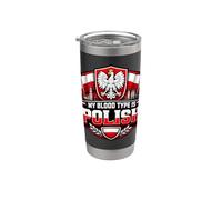 Mi tipo de sangre es Polonia Polonia Polska Patrimonio familiar Vaso térmico de acero inoxidable de doble pared