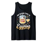 Mi Tipo de Sangre es ponche de Huevo Bebida navideña Camiseta sin Mangas