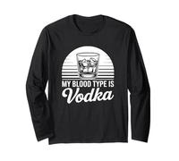 Mi Tipo de Sangre es Vodka - Humor Divertido de Vodka Manga Larga
