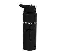 Mi Todo Cruz - Minimalista Cristiano Religioso Jesús Stainless Steel Insulated Water Bottle