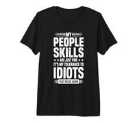 Mi tolerancia a los Idiotas... Divertido Dicho sarcástico Novedad Camiseta Premium