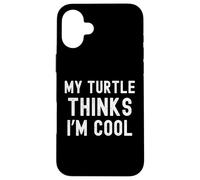 Mi tortuga piensa que soy genial dueño de tortugas mamá/papá divertido Carcasa para iPhone 16 Plus