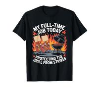 Mi trabajo a tiempo completo hoy protegiendo el día del trabajo de la parrilla Camiseta
