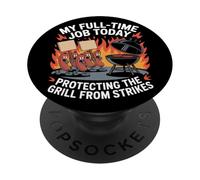 Mi trabajo a tiempo completo hoy protegiendo el día del trabajo de la parrilla PopSockets PopGrip Adhesivo