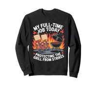 Mi trabajo a tiempo completo hoy protegiendo el día del trabajo de la parrilla Sudadera