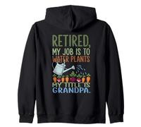 Mi Trabajo es regar Plantas Mi título es Abuelo Sudadera con Capucha