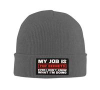 Mi Trabajo es un Secreto a Voces, ni Siquiera yo sé lo Que Hago. Gorro de Punto, Gorro de Lana, Gorro de esquí cálido para Hombre y Mujer para Invierno.