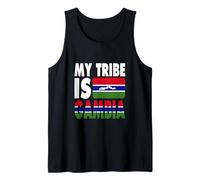 Mi Tribu es Gambia Me Encanta el Mapa de la Bandera de Gambia Camiseta sin Mangas