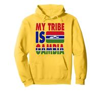 Mi Tribu es Gambia Me Encanta el Mapa de la Bandera de Gambia Sudadera con Capucha