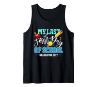 Mi último Primer día de Clases 2027 Graduación 2027 Camiseta sin Mangas