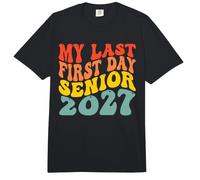 Mi último Primer día Senior 2027 Regreso a la Escuela Maestros Niños Comfort Colors Adult Heavyweight T-Shirt