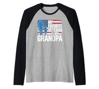Mi Veterano Favorito es la Familia de mi Abuelo Nieta Camiseta Manga Raglan