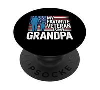 Mi Veterano Favorito es la Familia de mi Abuelo Nieta PopSockets PopGrip Adhesivo