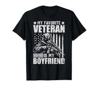 Mi veterano favorito es mi novio USA Military Family Camiseta