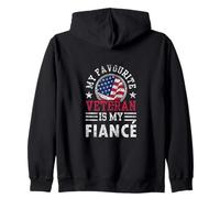 Mi Veterano Favorito es mi prometido parientes Veteranos Orgullo Sudadera con Capucha