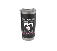 Mi veterinario favorito me llama la abuela del veterinario Vaso térmico de acero inoxidable de doble pared