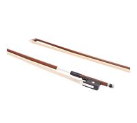 MI&VI AB-510 - Arco de viola de madera de Brasil para violas de 14 a 17 pulgadas (tamaño completo) con rana de ébano, soporte plateado octogonal, bien equilibrado, peso ligero, pelo de caballo mongol