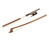 MI&VI - Arco clásico de madera brasileña para violonchelo (tamaño 1/8) con rana de ébano y montura octogonal de plata | Bien equilibrado | Peso ligero | pelo de caballo mongol real - por MIVI Music