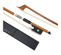 MI&VI - Arco profesional hecho a mano para violonchelo de sándalo 4/4 (tamaño completo) con estuche de lazo gratis, rana de ébano, soporte de bobinado plateado, bien equilibrado, peso perfecto, pelo