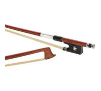 MI&VI NB-510 Arco para violín de madera de Brasil 4/4 (tamaño completo) con rana de ébano, soporte octogonal plateado, bien equilibrado, peso ligero, pelo de caballo mongol - MIVI Music