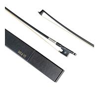 MI&VI NB-720 - Arco clásico de fibra de carbono para violín (tamaño completo 4/4) con funda para arco incluida, soporte plateado octogonal, bien equilibrado, peso ligero, pelo de caballo mongol - MIVI