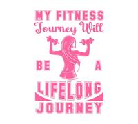 Mi viaje de fitness será un viaje que durará toda la vida. Calcomanías de pared de papel adhesivo 50.4x75cm Cultura del tatuaje Rosa