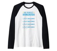 Mi Vida Jugador de Hanukkah Camiseta Manga Raglan