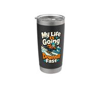 Mi vida va cuesta abajo Deportes de invierno rápidos Vaso térmico de acero inoxidable de doble pared