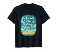 Mi Vista Favorita Desde Un Plano Ventana Gráfico Camiseta