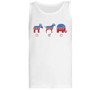 Mi Voto para Los Amantes De Los Perros Camiseta Blanca Sin Mangas para Mujer