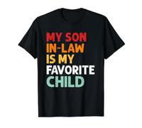 Mi yerno es mi Hijo Favorito, Divertido Día del Padre, Retro Camiseta gráfica económica, Hombre, Negro, S