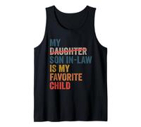 Mi yerno es mi Hijo Favorito Divertido Día del Padre Retro Camiseta sin Mangas