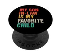 Mi yerno es mi hijo favorito, divertido Día del Padre, retro PopSockets PopGrip Adhesivo