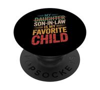 Mi yerno es mi hijo favorito, divertido Día del Padre, retro PopSockets PopGrip Adhesivo