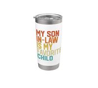 Mi yerno es mi hijo favorito, divertido, retro, vintage Vaso térmico de acero inoxidable de doble pared
