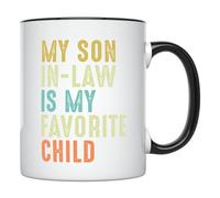 Mi Yerno Es Mi Hijo Favorito Taza Cerámica Taza De Café Porcelana Tazas Para Oficina Bebidas Capuchino 330Ml